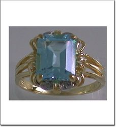Blue Topaz-7 Ring Size 8