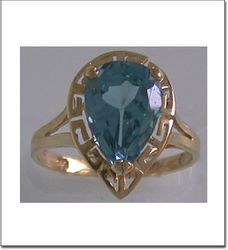 Blue Topaz-8 Ring Size 7