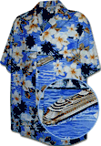 Boat Cruise Blue Tropical Shirts
