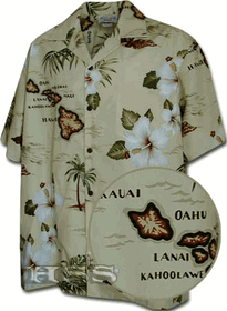 Boys Hawaiian Shirts Khaki Island Maps Boys Hawaiian Shirts Khaki Island Maps