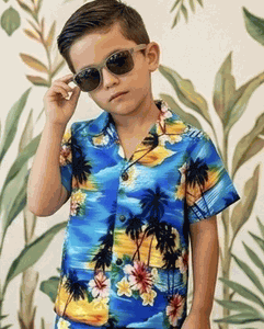 Boys outfits Blue Hawaiian Waikiki Sunset
