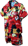 Boys outfits Red Hawaiian Waikiki Sunset