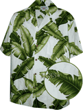 Camp Shirt Banana Leave in White