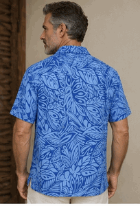 Casual Friday Men's Aloha Shirt 3868Blue