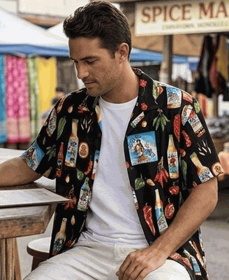 Chili Hot Sauce Pacific Legend Mens Shirts Black