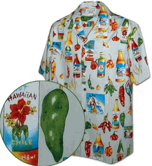 Chili Hot Sauce Pacific Legend Mens Shirts Cream
