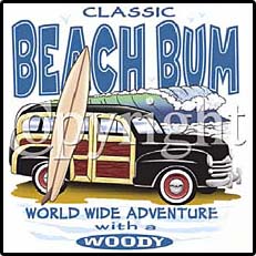 Classic Beach Bum-Woody Tees 