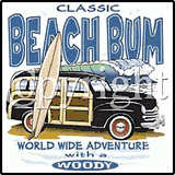 Classic Beach Bum-Woody Tees Classic Beach Bum-Woody Tees