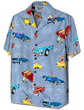 Classic Car Hawaiian Shirts Blue