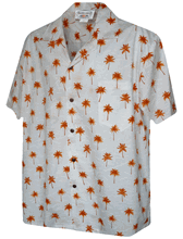 Classic Hawaiian Palm Trees Men's Tropical Shirts 3976Orange