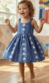 Classic Palms Toddlers Hawaiian Cute Dress Classic Palms Toddlers Hawaiian Cute Dress