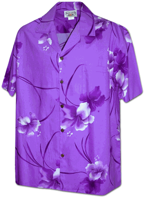 Classy Hibiscus Men shirt of Hawaii 3894Purple