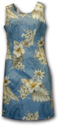Cotton Dresses (Blue) Luau Hawaiian Dress