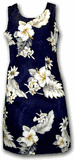 Cotton Dresses (Navy) Luau Hawaiian Dress