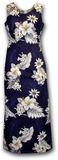 Cotton Dresses Navy Luau Long Tank Dress  (S-2XL)