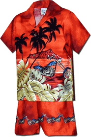 Custom Bikes Boys Cabana Set Rust