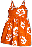 Cute Hawaiian Toddler Dress Cool Hibiscus Orange Cute Hawaiian Toddler Dress Cool Hibiscus Orange