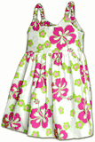 Cute Hawaiian Toddler Dress Cool Hibiscus White Cute Hawaiian Toddler Dress Cool Hibiscus White