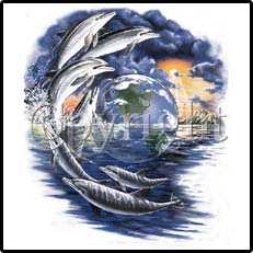 Dolphin Earth T-Shirts