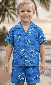 Dolphin World Toddler Boy Sets 3930Blue