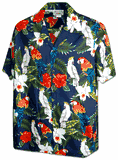 Exotic Parrot and Cockatiel Men's Tropical Shirt 