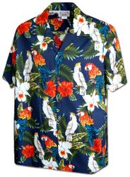 Exotic Parrot and Cockatiel Men's Tropical Shirt 