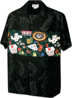Fabulous Las Vegas Men's Cotton Shirt 3862Black