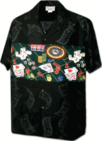 Fabulous Las Vegas Men's Cotton Shirt 3862Black
