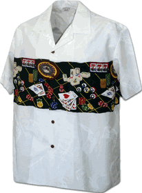 Fabulous Las Vegas Men's Cotton Shirt 3862White