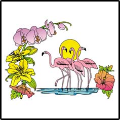 Flowered Flamingo T-Shirts
