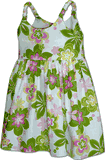 Fresh Hibiscus Toddler's Cute Dress 3878White Fresh Hibiscus Toddler's Cute Dress 3878White