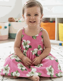 Girl Hawaiian Dress Island Escape Pink Girl Hawaiian Dress Island Escape Pink