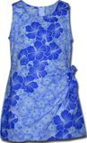 Girls Sarong Dress Blue Hibiscus Leis Girls Sarong Dress Blue Hibiscus Leis