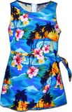 Girls Sarong Dress Blue Waikiki Sunset Girls Sarong Dress Blue Waikiki Sunset