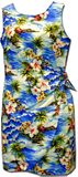 Girls Sarong Tropical Dress Waikiki Beach Blue Girls Sarong Tropical Dress Waikiki Beach Blue