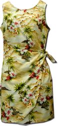 Girls Sarong Tropical Dress Waikiki Beach Maize