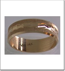 Gold Band-64 Ring Size 7.5