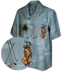 Golf Champion Men's Tropical Shirts Slate