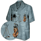 Golf Champion Men's Tropical Shirts Slate