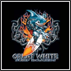Great White Surf Boards TShirts