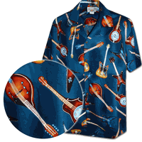 Guitars Rock Men's Cotton Shirt 3900Navy