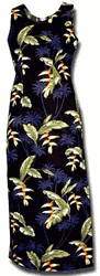 Haleconia Long Black Hawaii Tank Dress (XS)