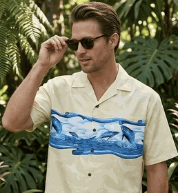 Hampback Whale Pacific Legend Men's Camp Shirts 3962Khaki Hampback Whale Pacific Legend Men's Camp Shirts 3962Khaki