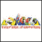 Happy Hour Parrots T-Shirts