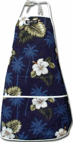 Hawaiian Aprons Hibiscus Island Navy Hawaiian Aprons Hibiscus Island Navy