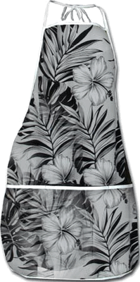 Hawaiian Aprons White Hibiscus Blossom 