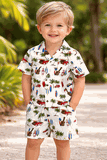 Hawaiian Boy Outfits Woody Palms in White