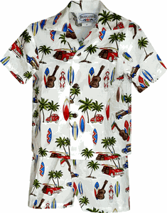 Hawaiian Boy Outfits Woody Palms in White