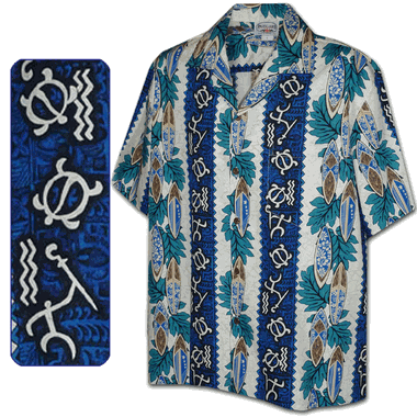 Hawaiian Clothing Surfboard Panels in Blue
