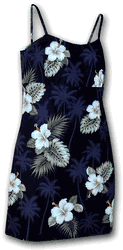 Hawaiian Dress Hibiscus Island Spaghetti Black Hawaiian Dress Hibiscus Island Spaghetti Black